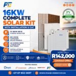 16kW Complete Solar Kit with Deye Hybrid Inverter – 20.4kWh Battery package offer from Phase Energy