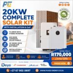 20kW Complete Solar Kit with Deye Hybrid Inverter – 32kWh Battery package offer from Phase Energy